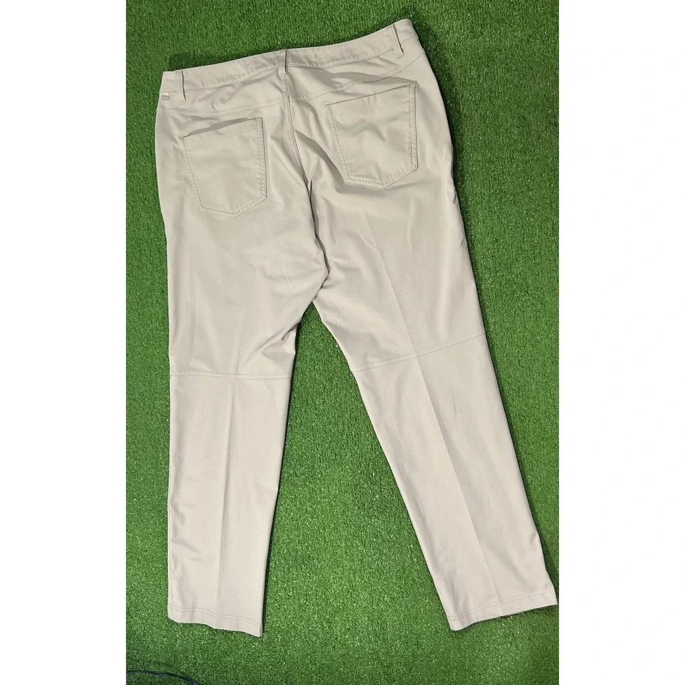 Lululemon Golf Pants 36x30 ABC Classic Fit Swift Cotton Stretch Beige Preppy EUC